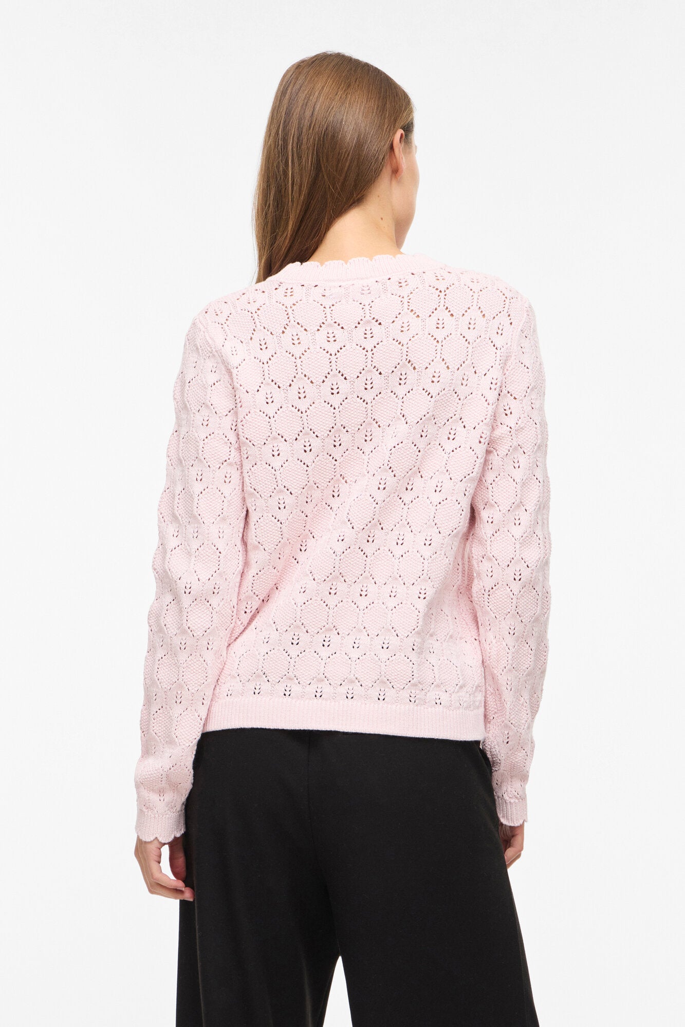 Vilowen Pointelle striktrøje - Cherry Blossom